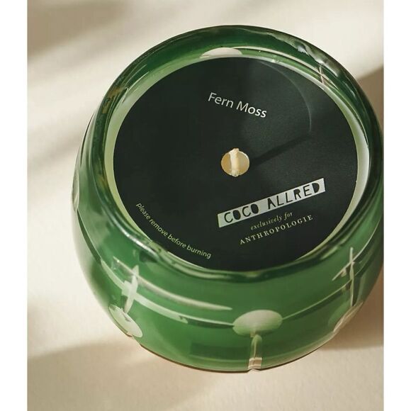 Anthropologie Coco Allred Fresh Fern Moss Glass Candle / New - Picture 2 of 5